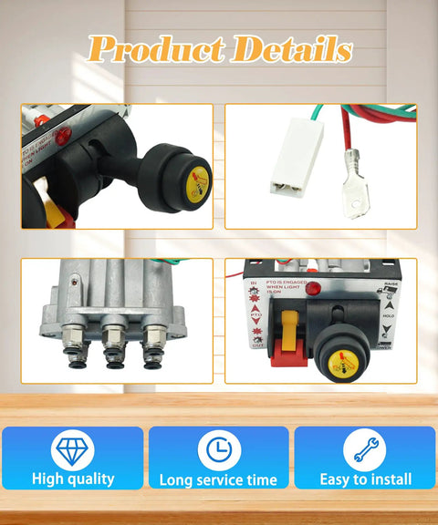 Power Take Off PTO Hoist Air Shift Control Valve With Push To Connect Fittings For Dump Truck Tipper Hydraulic System Durable Easy Install Valve Compatible With AV295 329358X
