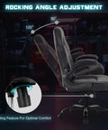 Ergonomic Gaming Chair Built For Long Gaming Sessions With Adjustable Height Big And Tall Design PU Leather Lumbar Support