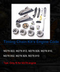 Beefed Up Mercedes Benz 4.7L V8 Turbo M278 Timing Chain Kit With Camshaft Adjuster Sprocket Includes Chains Tensioners Guides And VVT Sprockets For CLS550 E500 E550 GL450 GL500 GLE ML GLS CL W166 W212 displayed with components