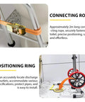 Heavy Duty Portable Toilet Dolly Lift And Installation Jack for easy toilet positioning with connecting rope and positioning ring.