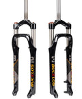 Fat Tire MTB Front Suspension Fork 26 Inch, 100mm Travel, 135mm Spacing, 9mm QR with manual lockout and oil spring visible.