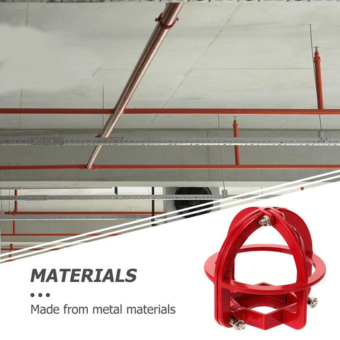 Tough As Nails Fire Sprinkler Head Guard Cover Designed For Flush Side Wall And Semi Recessed Systems to shield plumbing, red metal guard.