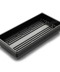 Stack of 10x20 Inch Black Plastic Propagation Trays 10 Pack for Plant Propagation Seedlings Microgreens Soil and Hydroponics No Drain Holes