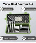 AZAXCQ Car And Motorcycle Valve Seat Reamer Set That Lets You Fix Minor Issues Yourself With Sturdy Hard Alloy Hands Tool For Family Vehicles, green case
