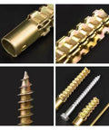 Expansion Screw Kit For Cabinet Hinges And Stripped Hole Repair, Easy Do It All Fasteners For Tile, Stone, Wood, Concrete, Hollow Walls, And Drywall. Gold metal anchors and screws set