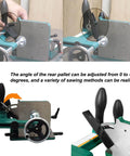 Heavy Duty Tenoning Jig For Table Saws, Pro Grade Tenon Clamping Tool shown with adjustable angle feature