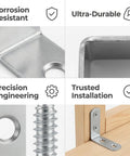 Heavy Duty Stainless Steel L Brackets For Wood with precision engineering, corrosion resistant, ultra-durable design for furniture assembly.