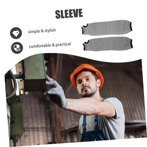 2 Pack Cut Resistant Arm Sleeves For Men Rock Solid Protection For Welding And Mechanic Jobs Dang Comfy Flexible Pe Material Forearm Guards That Handle Serious Shop Work All Day Long Grey