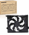 Engine Radiator Cooling Fan Assembly With Resistor For Hyundai Santa Fe Kia Sorento 2010 To 2013, black plastic fan with wires.