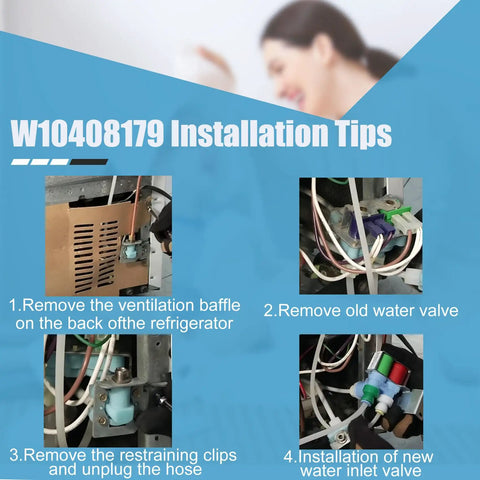 W10408179 installation tips for Beefed Up W10408179 Refrigerator Water Inlet Valve Replacement With 3 Water Lines One Inlet And Two Outlets For Whirlpool Kenmore Maytag Amana KitchenAid Ikea Refrigerators