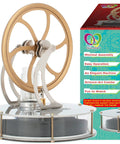Low Temperature Stirling Engine For Coffee Mug Power, Easy Start Steam Engine Model, educational toy on colorful box
