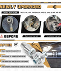 Heavy Duty Heim Joint Rod End Kit Two Pair Set With Left And Right Hand Threads Featuring Sealed Greased Chromoly Steel Design For Rock Solid Steering and Long Lasting Ride Stability, showcasing upgraded joint to enhance durability.
