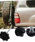 Spare Tire Clamp Bolt For Quick Secure Mounting And Easy Installation Heavy Duty Hold Down Fastener for car shown in use