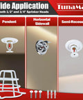 Straight Up Heavy Duty White Sprinkler Cage Guards for Pendent, Sidewall, and Semi-Recessed sprinkler heads.