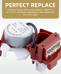 Replacement Washing Machine Shift Actuator WPW10006355 For Front Load Washers Gear Shift Switch Replaces AP6014711 PS11747977 W10006355 And Related Part Numbers Fixes Will Not Start Not Rotating And Slow Spin Issues, red plastic with connector