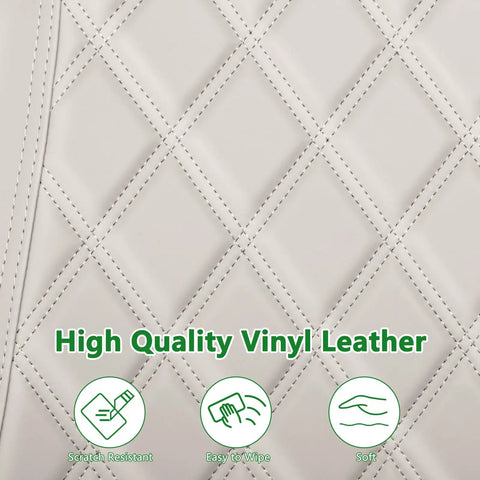 Detailed view of waterproof vinyl leather material from Ezgo Txt Front Seat Covers 1994-2013 Waterproof Vinyl Leather Replacement