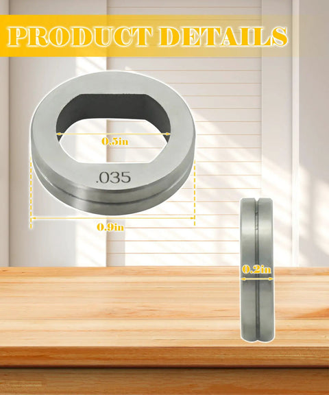 Premium.035 Smooth V Groove Drive Roll Replacement For Mig Welders Handles Wire Feeding Like A Charm Replaces Old Rollers Quickly And Easily For Better Welding Performance Durable And Reliable Choice. .035 steel drive roll, 0.5in bore