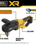 Boss Level Brushless Cordless Power Drill 20 Volt Max Ready Half Inch Compact Stud And Joist Driver with anti-rotation feature and LED light.