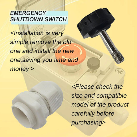 Heavy Duty Emergency Stop Button Box 660V 10A Machines Waterproof Outdoor IP67 Emergency Shutdown Switch Electronic Stop