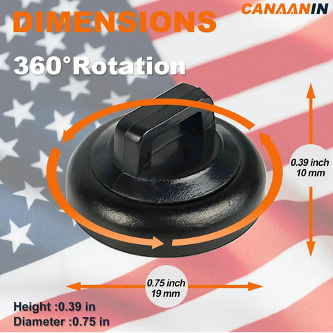 Magnetic Zip Tie Mounts Kit For Home Office Marine And Auto Projects, 360° rotation, 0.39" height, 0.75" diameter, black