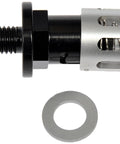Close-up of Twist Drain Plug For Easy Oil Changes Tool Free Oil Pan Drain Solution Compatible With Select Models with washer