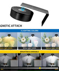 Smooth Dimming Battery Operated Picture Light With Remote Control For Wall Art Posters Frames Portraits Dartboards Custom Warm Neutral Cool Modes Easy Peasy Mounting Sharp Black Design mounted above flowers with three lighting colors displayed.