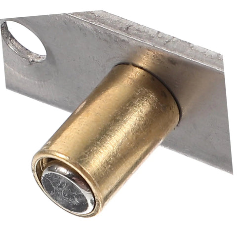Close-up of 2 Pack Folding Stop Barn Sliding Door Guides With Rollers For Floor Mounted Doors Aluminum And Stainless Wheel