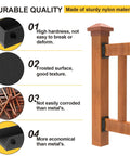 Railing Bracket Connectors For 2x4 Wood Posts Built Tough Nylon Construction showing durability and texture details
