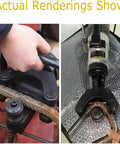 Smooth Operator 1150W Portable Hydraulic Rebar Bender showing bending process on steel rod with ergonomic handle.