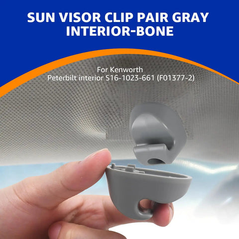 Four Pack Sun Visor Clip Set For Kenworth Peterbilt Gray Interior Bone Replacement Parts S16 1023 661 F01377 2 Built Tough