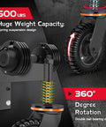 6 Inch Heavy Duty Fence Gate Wheel With 360 Degree Rotation Spring Loaded Caster, double ball bearing, metal gates, 500 lb capacity