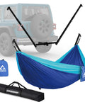 Beefed Up Hitch Mount Hammock Stand With Parachute Nylon Hammock And Storage Bag For 2 Inch Receiver Fits Class III And IV Trucks