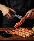 8.4 Inch Titanium Plated Heavy Duty Kitchen Scissors With Detachable Blades Rust Resistant 5Cr15MoV Stainless Steel 57HRC Hardness Cut Like A Boss Through Poultry Meat Seafood And Veggies cutting crab legs