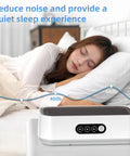 Woman sleeping quietly, High Powered Ultrasonic Jewelry Cleaner 40W 49000 Hz 360 Degree Deep Cleaning 22oz in foreground.