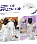 Stainless Steel Fencing Hand Guard For Youth Practice And Competition Easy Install Hand Protection in use by young fencers.