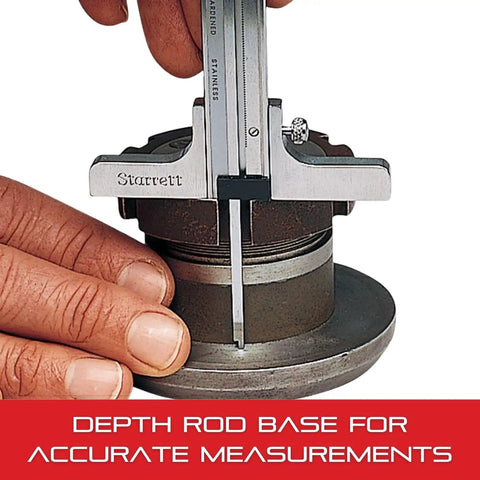 Depth Attachment For 6 And 9 Inch Dial And Electronic Calipers Pro Grade Precision showing depth measurement on metal surface