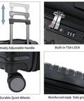 Hard Shell Carry On Luggage With Spinner Wheels Expandable 21 Inch Cabin Suitcase Airline Approved Built In TSA Lock details