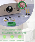 3 Inch Toilet Tank To Bowl Coupling Kit Fits Most Toilets With 3 Inch Flush Valve Openings Includes Gasket Bolts Nuts Black Lock Rings And Washers For A Tight Leak Free Tank To Bowl Connection shown with components