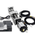 Badass Heavy Duty Cnc Linear Stage Actuator With 400W 220V Servo Motor And Driver Xyz Axis Slide Table 300Mm Stroke Rail Guide components on white background.