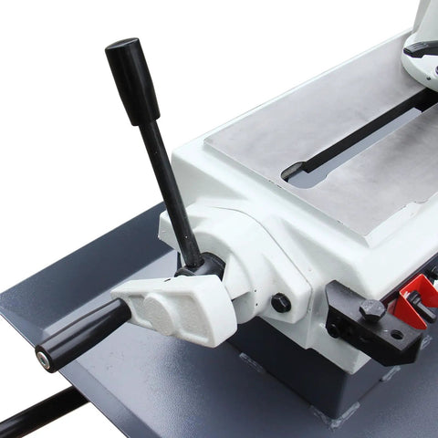 Close-up of adjustment handle on 9 Inch Metal Horizontal Band Saw With 9x12 Inch Rectangular Cutting Capacity, Model BS912B
