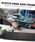 Anti Static Circuit Board Storage Rack And PCB Holder Stand For Safe Electronics Protection with man holding circuit board