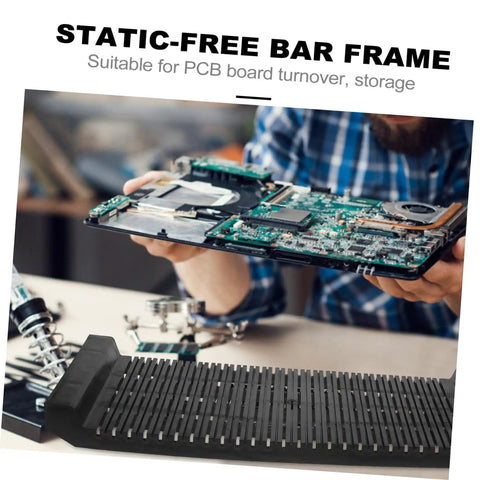 Anti Static Circuit Board Storage Rack And PCB Holder Stand For Safe Electronics Protection with man holding circuit board