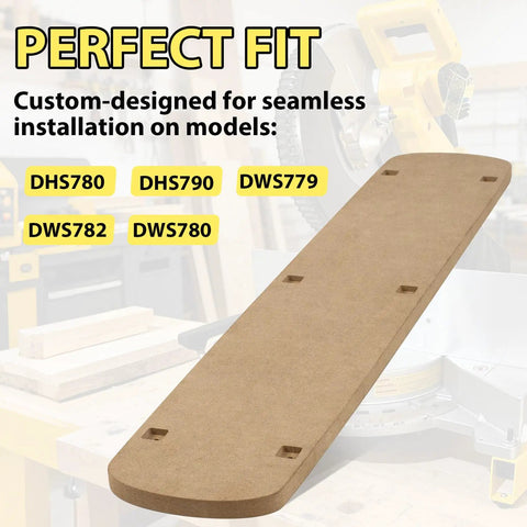 Zero Clearance Insert For 12 Inch Sliding Compound Miter Saws Replacement Throat Plate Pro Grade angled view showing fit