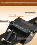 Heavy Duty Chisel Sharpening Jig Locking Fixed Angles For Razor Sharp Edges Dead On Target Every Time features adjustable settings and grooves.