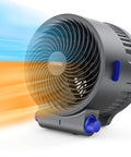 All Season 2-In-1 Desk Fan And Heater With Turbo Air Flow Portable Space Heater And Cooling Fan High Heat 1500W Low Heat 750W Or Fan-Only Mode