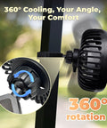 Stay Frosty And Chill Out On The Course With This Slick Golf Cart Fan Featuring 360° rotation for adjustable airflow and comfort.