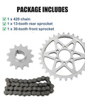 Drive Sprocket Chain Kit 420 Chain Conversion With 30T Front Sprocket And 13T Rear Sprocket For Sur Ron Light Bee X