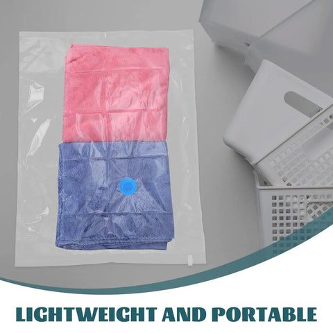 Ultimate Vacuum Seal Kit For Compression Bags with airtight cap, packing towels for space-saving storage.