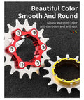 Dope Single Speed Conversion Kit 13T To 22T Cogs With 17T Cassette And Spacers colorful cogs on dark background