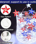 2 Pack 80 LED Red White Blue Patriot String Lights Battery Operated 20 Ft Indoor Outdoor Fairy Lights For 4th Of July